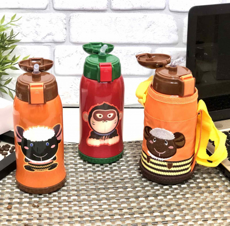 Термос-поилка детский в чехле Stenson MT - 2055 - 500 мл   ➜ фото ➜р озн цена $8.95 -Интернет-магазин ✅ Fortuna-opt.com.ua. ✅