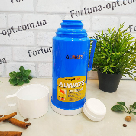 Термос со стеклянной колбой 1 л -A-Plus - 1631  ➜ фото ➜ розн цена $4.26 - Интернет-магазин ✅ Fortuna-opt.com.ua. ✅ 