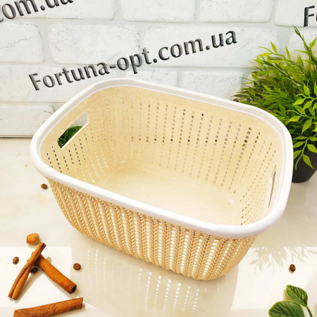 Корзина-плетенка для белья 30*23*16 см - 85478 ✅ базовая цена $3.07 ✔ Опт ✔ Скидки ✔ Заходите! - Интернет-магазин ✅ Фортуна-опт ✅