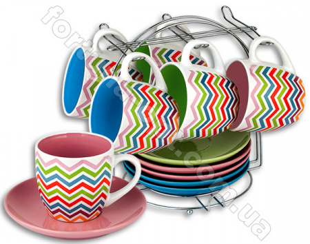 Сервиз чайный керамика на стойке Elina EL - 2143 12 предметов ✅ базовая цена 289.30 грн. ✔ Опт ✔ Скидки ✔ Заходите! - Интернет-магазин ✅ Фортуна-опт ✅