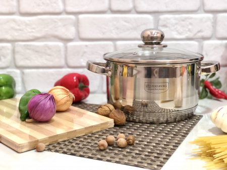 Кастрюля с крышкой Edenberg EB - 3007 - 5,5 л ✅ базовая цена $20.23 ✔ Опт ✔ Скидки ✔ Заходите! - Интернет-магазин ✅ Фортуна-опт ✅