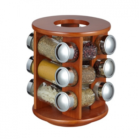 Спецовница на деревянной подставке 12шт d18*22см Stenson 3821 ✅ базовая цена $16.07 ✔ Опт ✔ Скидки ✔ Заходите! - Интернет-магазин ✅ Фортуна-опт ✅