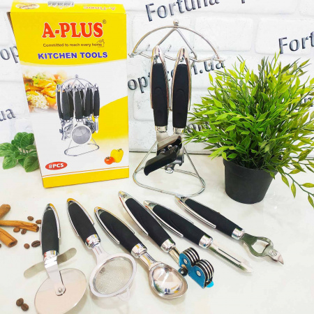 Кухонный набор на стойке 8пр A-Plus - 1720 ✅ базовая цена $9.55 ✔ Опт ✔ Скидки ✔ Заходите! - Интернет-магазин ✅ Фортуна-опт ✅