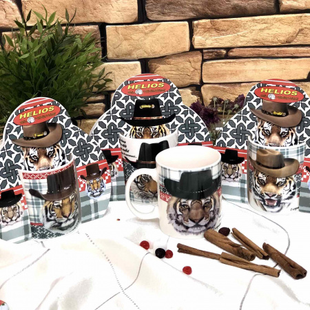 Чашка подарочная с тигром 340 мл -  2704 ✅ базовая цена 77.79 грн. ✔ Опт ✔ Скидки ✔ Заходите! - Интернет-магазин ✅ Фортуна-опт ✅