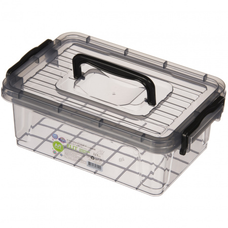 Контейнер плоский черный с ручкой 3 л 0024 ✅ базовая цена 52.95 грн. ✔ Опт ✔ Скидки ✔ Заходите! - Интернет-магазин ✅Фортуна-опт ✅