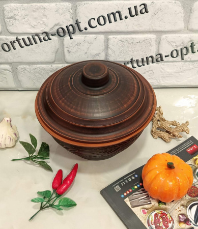   Супник кр глина 2,5 л глазурь  7784 ✅ базовая цена 160.79 грн. ✔ Опт ✔ Скидки ✔ Заходите! - Интернет-магазин ✅ Фортуна-опт ✅