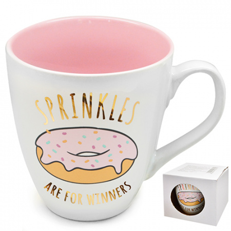 Чашка 550 мл "Sprinkles are for winners" 10321 ✅ базовая цена $2.50 ✔ Опт ✔ Скидки ✔ Заходите! - Интернет-магазин ✅ Фортуна-опт ✅