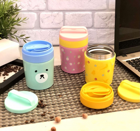 Термос пищевой детский A-Plus - 1665 - 350 мл   ➜ фото ➜р озн цена $6.44 -Интернет-магазин ✅ Fortuna-opt.com.ua. ✅