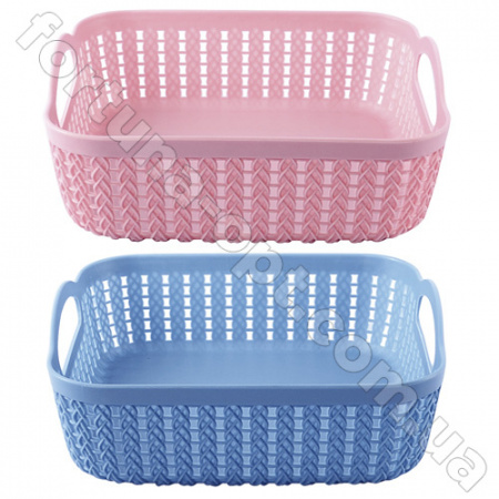 Корзина плетенка пластик 23*22,5*7 см - Stenson - 85524 ✅ базовая цена $1.39 ✔ Опт ✔ Скидки ✔ Заходите! - Интернет-магазин ✅ Фортуна-опт ✅