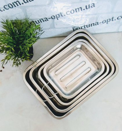 Набор противней из нержавеющей стали A-Plus - 0767 ✅ базовая цена $23.14 ✔ Опт ✔ Скидки ✔ Заходите! - Интернет-магазин ✅ Фортуна-опт ✅