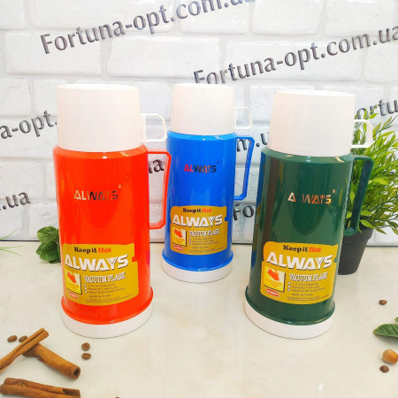 Термос со стеклянной колбой 1 л -A-Plus - 1631  ➜ фото ➜ розн цена $4.26 - Интернет-магазин ✅ Fortuna-opt.com.ua. ✅ 