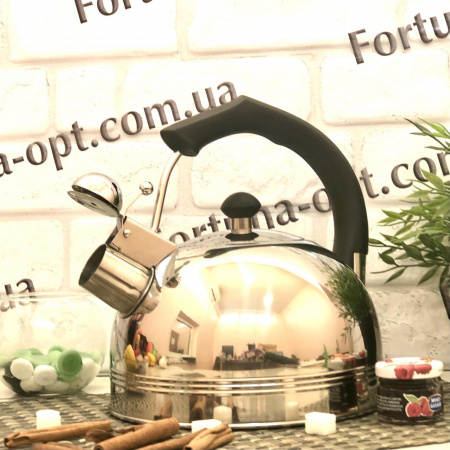 Чайник со свистком нержавейка 2,5 л A-Plus - 1324 ✅ базовая цена $8.45 ✔ Опт ✔ Скидки ✔ Заходите! - Интернет-магазин ✅ Фортуна-опт ✅