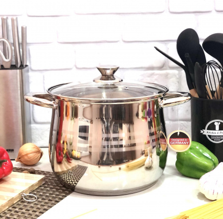 Кастрюля нержавеющая Капля Edenberg ЕВ - 533 5.4 л ✅ базовая цена $17.11 ✔ Опт ✔ Скидки ✔ Заходите! - Интернет-магазин ✅ Фортуна-опт ✅