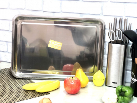 Разнос нержавеющий 30*40 см- 1807 ✅ базовая цена 69.42 грн. ✔ Опт ✔ Скидки ✔ Заходите! - Интернет-магазин ✅ Фортуна-опт ✅