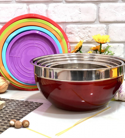 Набор нержавеющих мисок с крышкой Edenberg EB - 3637 ✅ базовая цена $19.52 ✔ Опт ✔ Скидки ✔ Заходите! - Интернет-магазин ✅Фортуна-опт ✅