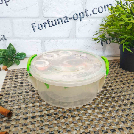 Контейнер круглый с ручками Senyayla 3в1 0,3л+0,6л+1,2л 0495 ✅ базовая цена 55 грн. ✔ Опт ✔ Скидки ✔ Заходите! - Интернет-магазин ✅Фортуна-опт ✅