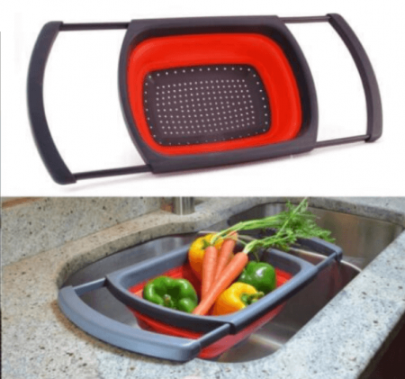 Дуршлаг силиконовый раскладной 38*27 см A-Plus - 1979 ✅ базовая цена $4.14 ✔ Опт ✔ Скидки ✔ Заходите! - Интернет-магазин ✅ Фортуна-опт ✅