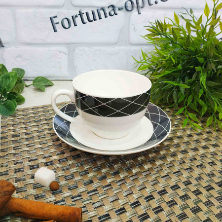 Набор чайный 12 пр 280 мл Нуар 1753-9 ✅ базовая цена 353.25 грн. ✔ Опт ✔ Скидки ✔ Заходите! - Интернет-магазин ✅ Фортуна-опт ✅