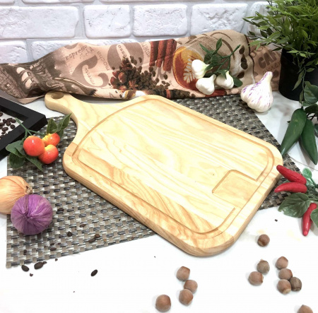 Доска разделочная Ясень 25*45см с ручкой  2545пср ✅ базовая цена 270.66 грн. ✔ Опт ✔ Скидки ✔ Заходите! - Интернет-магазин ✅ Фортуна-опт ✅