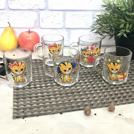 Чашка стекло 200 мл Тигрюли микс 8099-1335 ✅ базовая цена 18.35 грн. ✔ Опт ✔ Скидки ✔ Заходите! - Интернет-магазин ✅ Фортуна-опт ✅