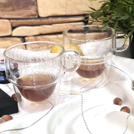 Чашка стекло 280 мл двойн.стенка Палермо 6763   ✅ базовая цена 135.62 грн. ✔ Опт ✔ Скидки ✔ Заходите! - Интернет-магазин ✅ Фортуна-опт ✅