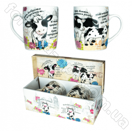 Набор чашек "Пожелания на год" 340мл Helios - 2710 ✅ базовая цена 106.75 грн. ✔ Опт ✔ Скидки ✔ Заходите! - Интернет-магазин ✅ Фортуна-опт ✅