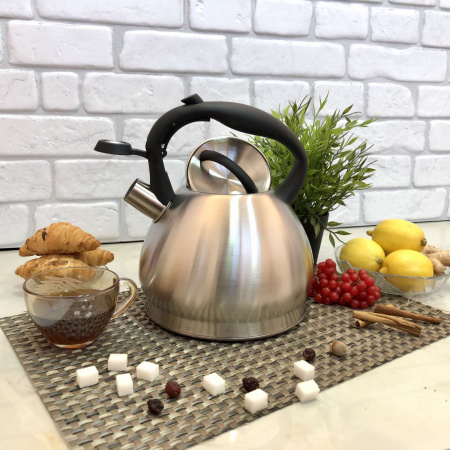 Чайник нержавеющий со свистком 3л А плюс -1374 ✅ базовая цена $10.21 ✔ Опт ✔ Скидки ✔ Заходите! - Интернет-магазин ✅ Фортуна-опт ✅