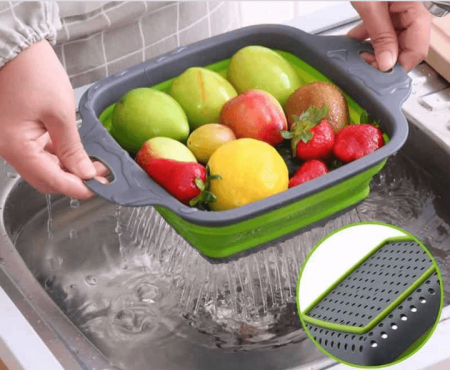 Дуршлаг силиконовый квадратный 28*24 см A-Plus - 1975 ✅ базовая цена $1.24 ✔ Опт ✔ Скидки ✔ Заходите! - Интернет-магазин ✅ Фортуна-опт ✅