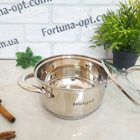Набор нержавеющих кастрюль 12 предметов (1,9/2,6/3.6/4.35/6.1л+ковш1,15л) Ringel Hagen 6005➜ Опт и розница ✅ актуальная цена -Интернет магазин ✅ Фортуна ✅