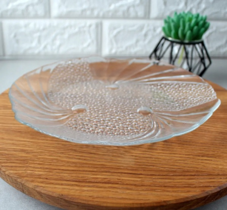 Блюдо стеклянное Папийон 24 см Pasabache - 10279 ✅ базовая цена 12.88 грн. ✔ Опт ✔ Скидки ✔ Заходите! - Интернет-магазин ✅ Фортуна-опт ✅