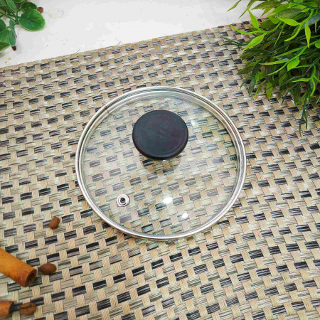 Крышка стеклянная для сковороды с ручкой A - Plus - 0014 - 14 см ✅ базовая цена $1.21 ✔ Опт ✔ Скидки ✔ Заходите! - Интернет-магазин ✅ Фортуна-опт ✅