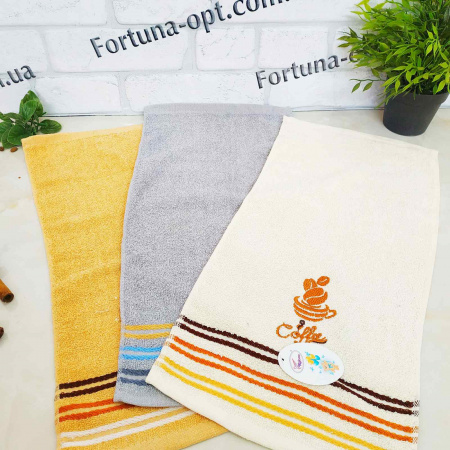 Полотенце кухонное Чашки с полосами махра 25х50см 0447 ✅ базовая цена 29.08 грн. ✔ Опт ✔ Скидки ✔ Заходите! - Интернет-магазин ✅ Фортуна-опт ✅