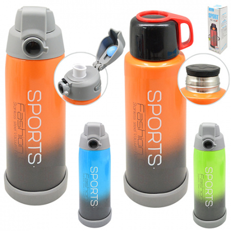 Термос с поилкой нержавеющий 800 мл "Sport" Stenson - 3892-08  ➜ фото ➜ розн цена $8.95 - Интернет-магазин ✅ Fortuna-opt.com.ua. ✅