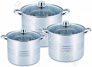 Набор кастрюль Benson BN - 215 - 6 пр ➜ Оптом и в розницу ✅ актуальная цена - Интернет магазин ✅ Фортуна ✅