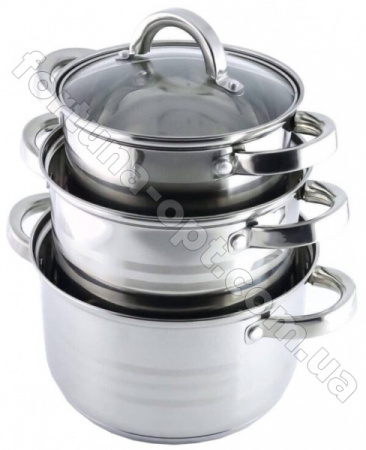 Набор кастрюль Benson BN - 199➜ Опт и розница ✅ актуальная цена -Интернет магазин ✅ Фортуна ✅