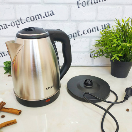 Чайник электрический н/ж 2,0л A-Plus - 2132 (2000 Вт) ✅ базовая цена $6.81 ✔ Опт ✔ Скидки ✔ Заходите! - Интернет-магазин ✅ Фортуна-опт ✅