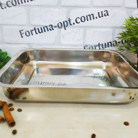 Противень для запекания (нержавеющая сталь) A-Plus - 0765  ✅ базовая цена $6.50 ✔ Опт ✔ Скидки ✔ Заходите! - Интернет-магазин ✅ Фортуна-опт ✅