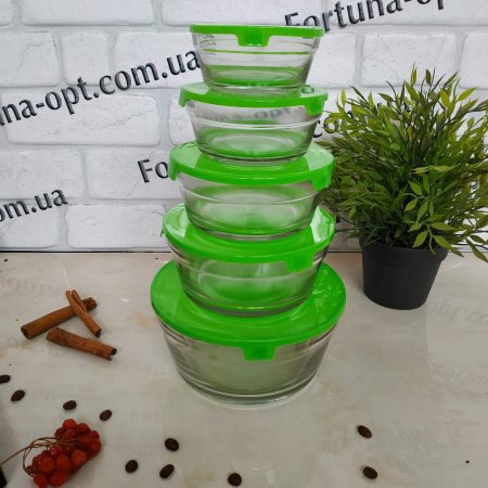 Набор судков стекло A - Plus - 0122 - 5 шт ✅ базовая цена $5.29 ✔ Опт ✔ Скидки ✔ Заходите! - Интернет-магазин ✅Фортуна-опт ✅