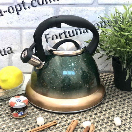 Чайник нержавеющий с мраморным покрытием 3,0 л A-Plus - 1310 ✅ базовая цена $11.03 ✔ Опт ✔ Скидки ✔ Заходите! - Интернет-магазин ✅ Фортуна-опт ✅