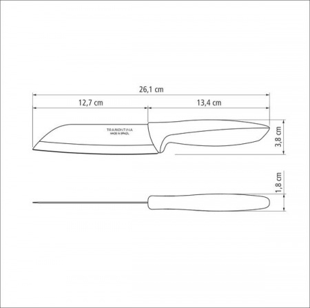 Нож кухонный в упаковке 127 мм Трамонтина PLENUS светло-серая ручка - 23442/135 ✅ базовая цена 118.13 грн. ✔ Опт ✔ Скидки ✔ Заходите! - Интернет-магазин ✅ Фортуна-опт ✅