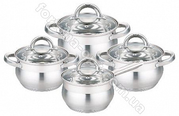 Набор кастрюль яблочной формы с ковшиком Edenberg EB - 3717 ➜ Оптом и в розницу ✅ актуальная цена - Интернет магазин ✅ Фортуна ✅