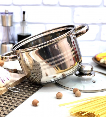 Кастрюля с пятислойным дном A-Plus - 2167 - 3.9 л ✅ базовая цена $10.08 ✔ Опт ✔ Скидки ✔ Заходите! - Интернет-магазин ✅ Фортуна-опт ✅