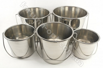 Набор ведер нержавеющих без крышек A-Plus - 0384 ✅ базовая цена $31.71 ✔ Опт ✔ Акции ✔ Заходите! - Интернет-магазин Fortuna-opt.com.ua.