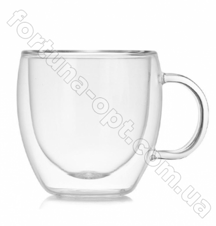 Чашка с двойными стенками 350 мл 6756 ✅ базовая цена 98.90 грн. ✔ Опт ✔ Скидки ✔ Заходите! - Интернет-магазин ✅ Фортуна-опт ✅