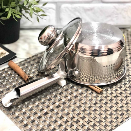 Ковш с крышкой Edenberg EB - 3031 - 0,6 л - 12 см ✅ базовая цена $8.81 ✔ Опт ✔ Скидки ✔ Заходите! - Интернет-магазин ✅ Фортуна-опт ✅