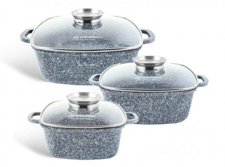 Набор казанов с мраморным покрытием Edenberg EB - 8030 ✅ базовая цена $62.87 ✔ Опт ✔ Скидки ✔ Заходите! - Интернет-магазин ✅ Фортуна-опт ✅