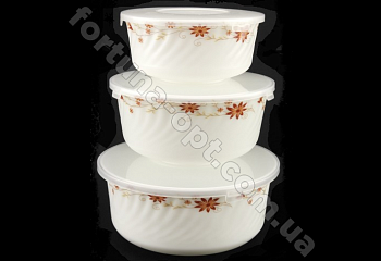 Набор судочков стеклокерамика A - Plus - 1863 - 3 шт➜Опотом и в розницу✅актуальная цена -Интернет магазин ✅Фортуна✅