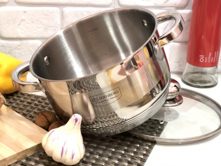 Кастрюля нержавеющая с крышкой Edenberg EB - 3006 - 4,0 л ✅ базовая цена $18.13 ✔ Опт ✔ Скидки ✔ Заходите! - Интернет-магазин ✅ Фортуна-опт ✅