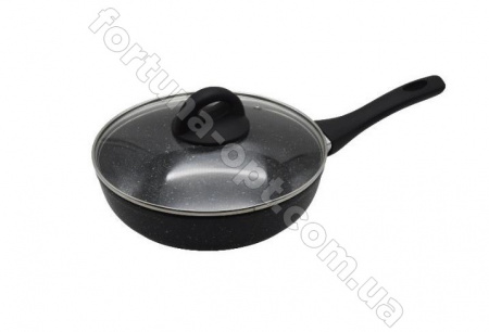 Сковорода с крышкой Edenberg EB - 3428 - 24 см, мрамор ✅ базовая цена $13.99 ✔ Опт ✔ Скидки ✔ Заходите! - Интернет-магазин ✅ Фортуна-опт ✅