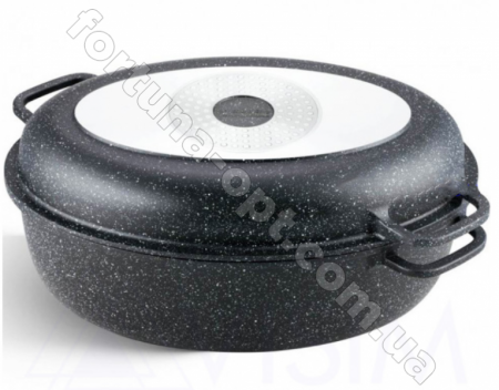 Гусятница 3 в1 со сковородой-гриль и стеклянной крышкой Edenberg EB - 9171 - 8л, мраморное покрытие ✅ базовая цена $44.40 ✔ Опт ✔ Скидки ✔ Заходите! - Интернет-магазин ✅ Фортуна-опт ✅
